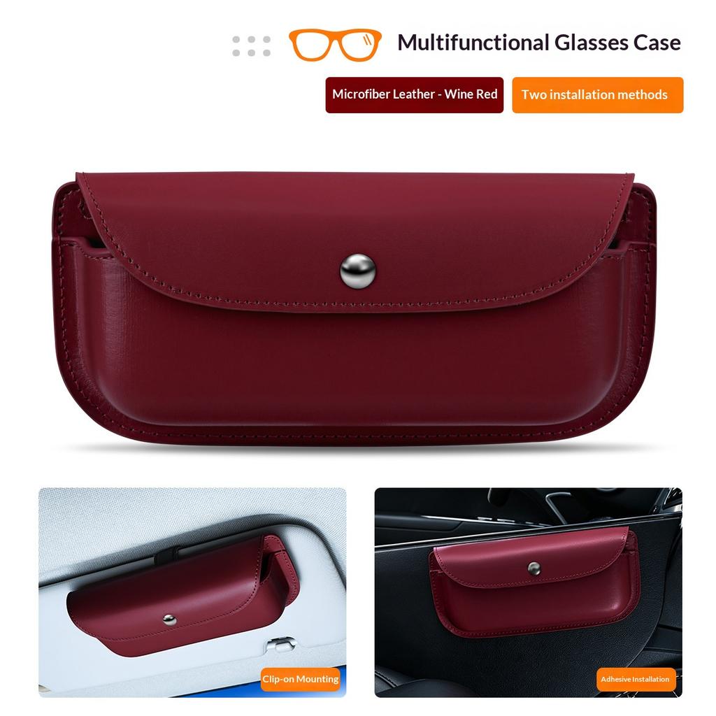 Car-Mounted Glasses Holder - Car Sunshade Cover Storage Bag Holder - Car-Mounted Glasses Frame Interior Hanging Box