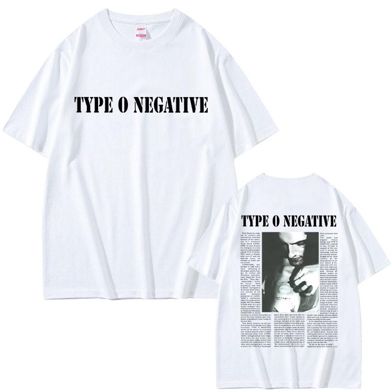 Rock Band Type O Negative Peter Steele T Shirts Unisex Women Vintage Metal Gothic Tshirt Male Casual Oversized Pure Cotton Tshirts