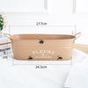 Retro Ellipse Iron Flower Pot with Handles Farmhouse Style Metal Planter for Succulents Desktop & Balcony Decor