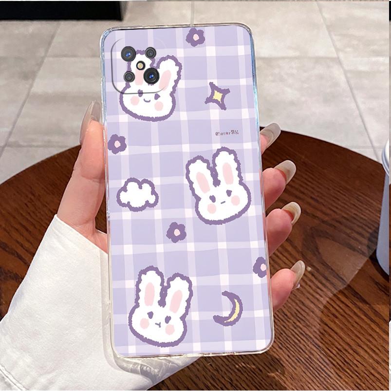 Case For Oppo Reno 4Z 5G CPH2065 A92s Luxury Cute Love Rabbit Funny Clear Soft TPU Silicon Back Cover Oppo Reno4 Z 5G Phone Case