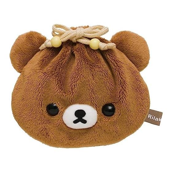San-X Rilakkuma Plush Toy Drawstring Chiroikoguma CA44604 H16.5 x W24.5 x D3cm