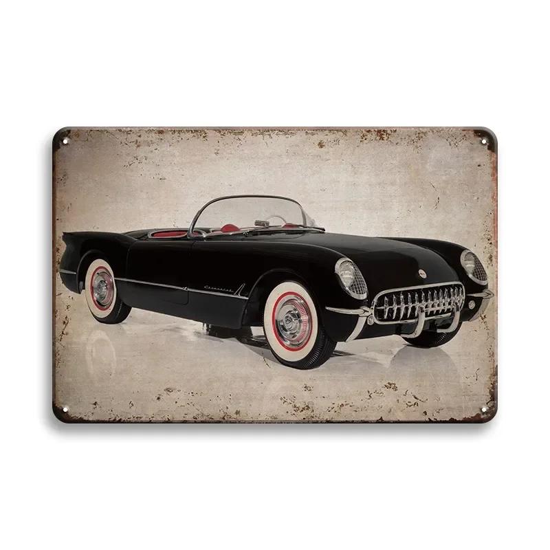 Vintage Car Tin Sign Classic Vehical Tinplate Poster Metal Wall Plate Signs Decor Bar Garage Decorative Plaques Art Pin Up Bo
