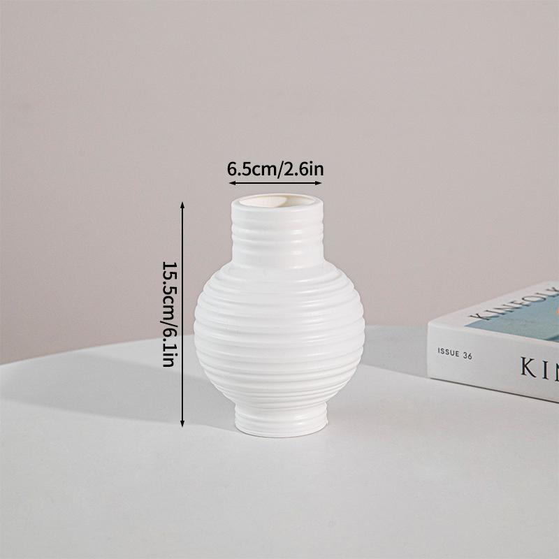 

White Vaser Flower Bottle White Frosted Vase Aesthetic Flowerpot Plant Holder Bottle Table Center Decoration Home Decor