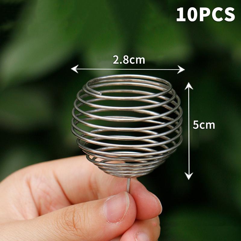 10Pcs Stainless Steel Automatic Fertilizer Box Column Shape Slow Release Plant Fertilizer Baskets Resisting Rust Planting Box
