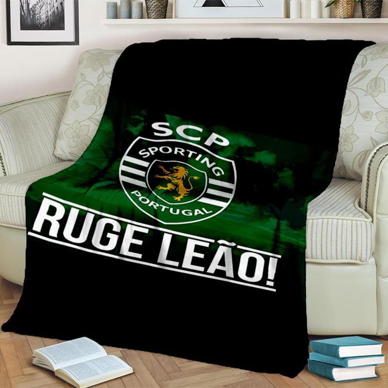 Ruge Leao Sporting Portugal's Pride Blanket Suitable for Sofas, Beds, Offices, And Camping - Perfect Gift for Halloween Christmas