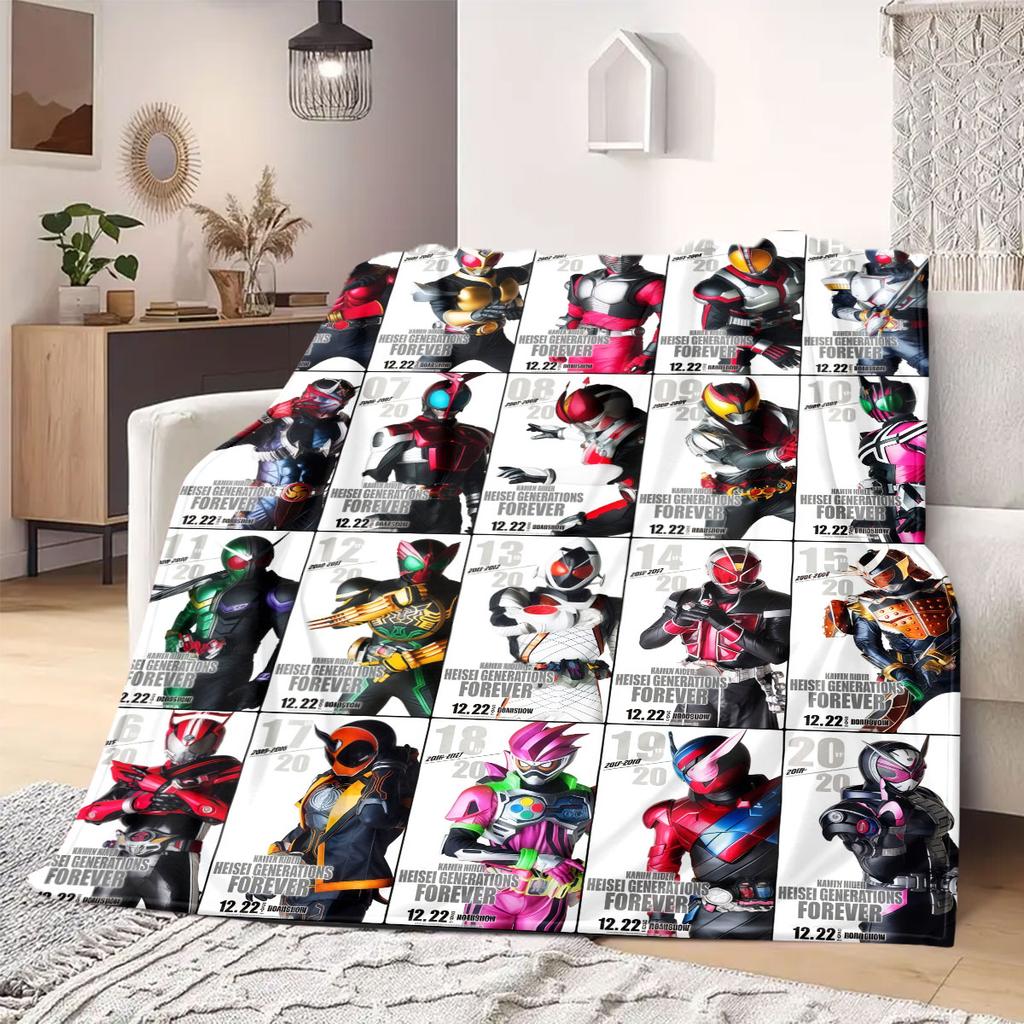 Kamen Rider Hero Flannel Blanket Warm,Comfortable,Suitable for Bedrooms,Sofas,Beds,Chairs,Picnics,Travel
