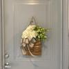 Kai Jin Spring Hydrangea Door Wreath - Artificial Floral Basket Decoration
