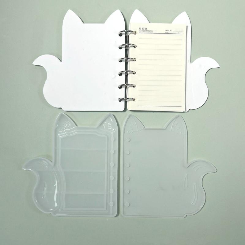 1 Set Durable Silicone Mold Cat Ear Shape Notebook Mould Unique Epoxy Resin Jewelry Making Molds for DIY Enthusiasts