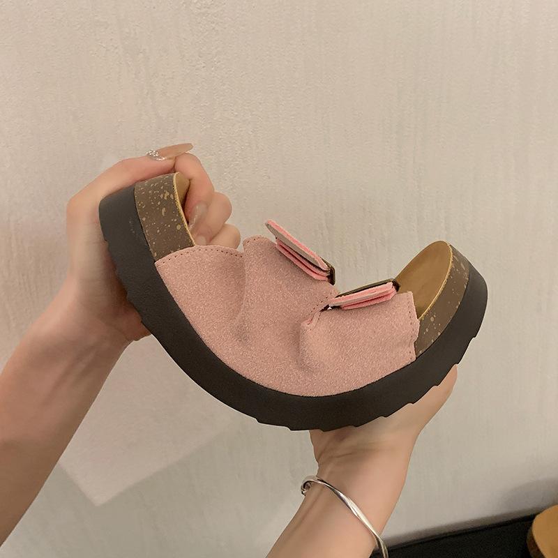 Thick-bottomed Boken slippers women's summer outer wear new casual Mori retro comfortable flat-bottomed outer wear sandals
