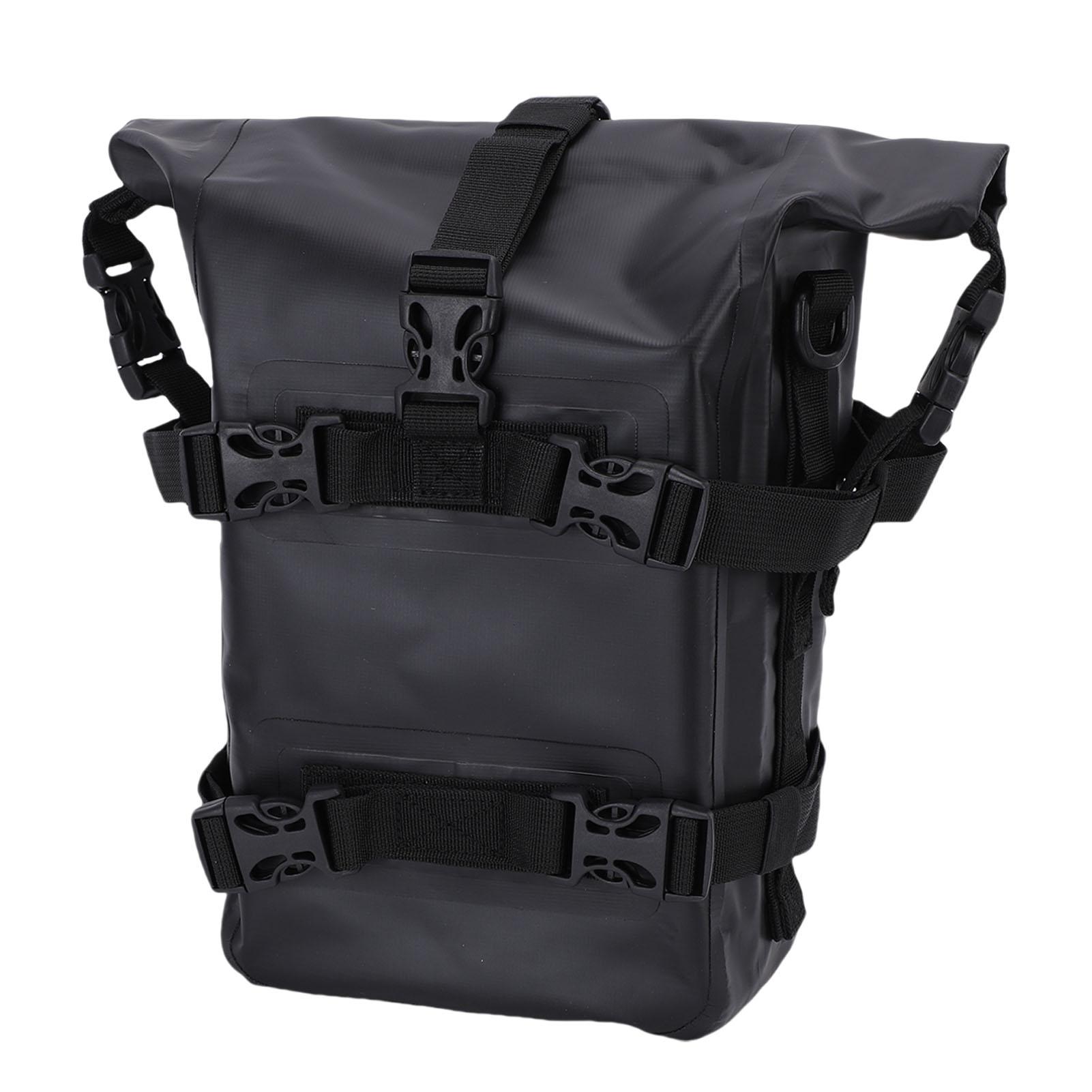 

Motorcycle Bumper Bag PVC 5 to 8L Water Proof Quick Release Motorcycle Side Bag Motorbike Storage Carry Bag with Straps for Outdoor