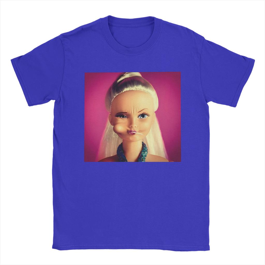 Unisex Funny Doll Face Meme T Shirts 100 Cotton Tops Leisure Short Sleeve Round Collar Tees Plus Size TShirts