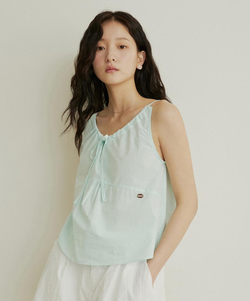 ADAUL Tunnel String Sleeveless Blouse - Mint