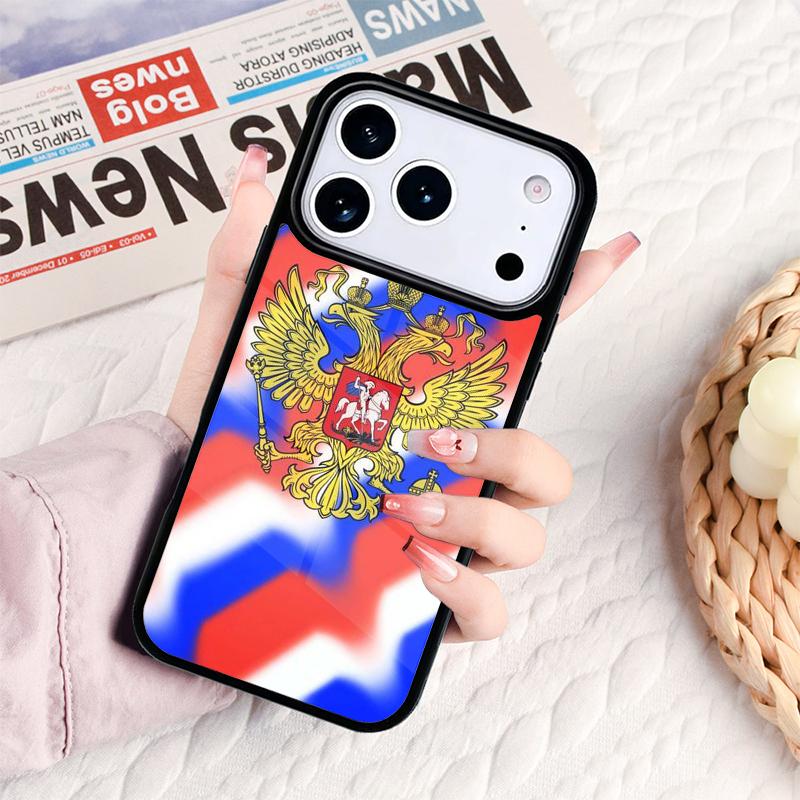 Russia Flag Emblem Phone Case For IPhone 17 16e 15 14 13 12 11 Pro Max Air Mini Soft Protective Cover