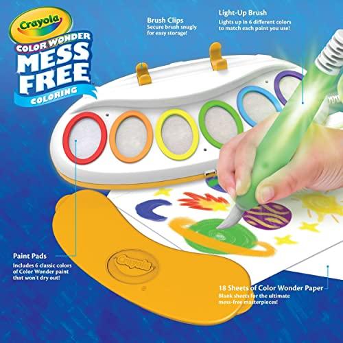 Crayola Color Wonder Magic Light Brush Paint Set, Mess Free, Gift for Kids