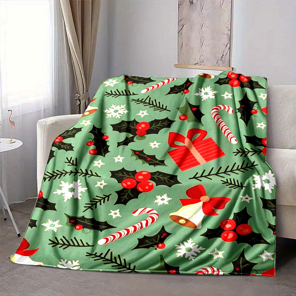 1pc Christmas, Holiday Blanket Warm, Cozy, And Soft, Suitable for Sofas, Beds, Cars, And Office Use.Perfect for Camping And Travel, Making It a Great