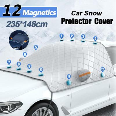 Magnetische Auto-Frontscheiben-Abdeckung, Auto-Sonnenschutz, Auto-Windschutzscheiben-Schatten, Staubschutz, Anti-Schnee-Frost-Eis-Schild, Auto-Windschutzscheiben-Abdeckung