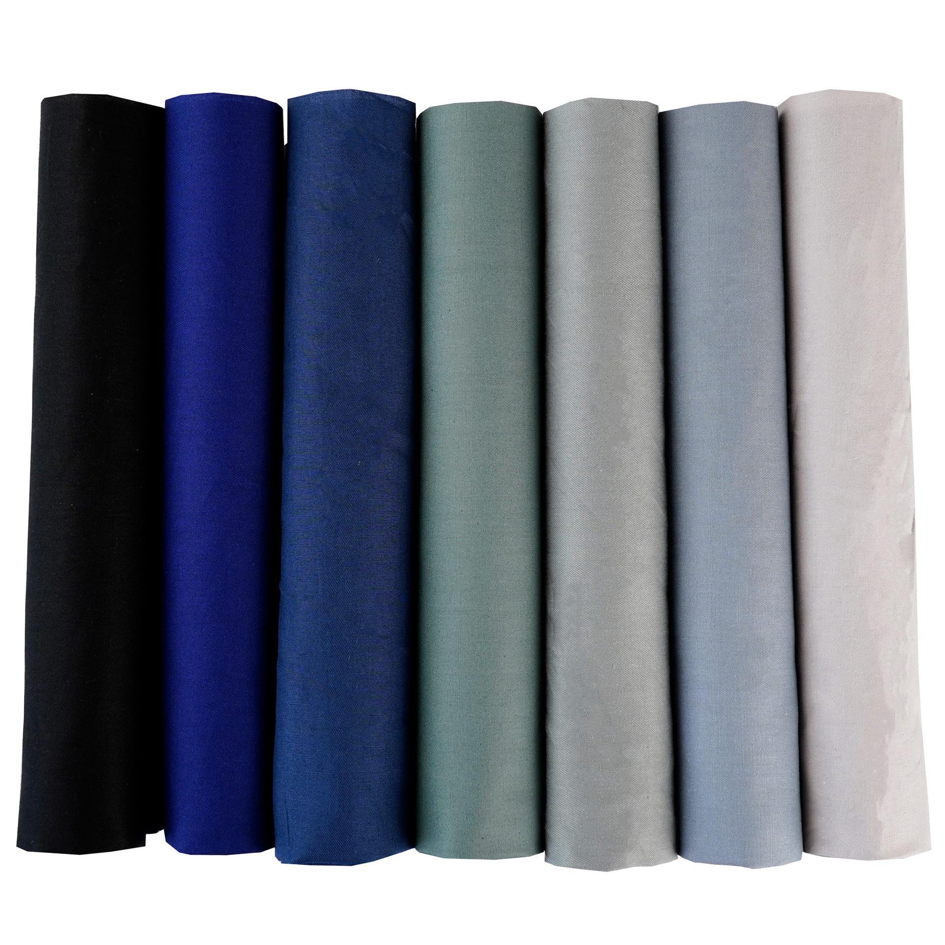 

Комплект из 7-цветной хлопковой ткани для пэчворка ручной работы - однотонные и узорчатые узоры из саржи