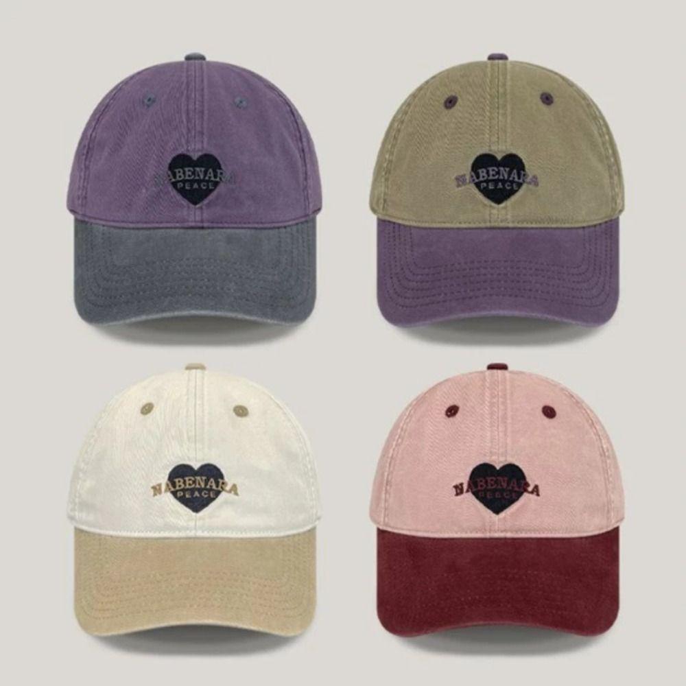 Large Size Love Embroidered Baseball Caps UV Protection Trucker Caps Retro Trucker Cap  Casual Wear