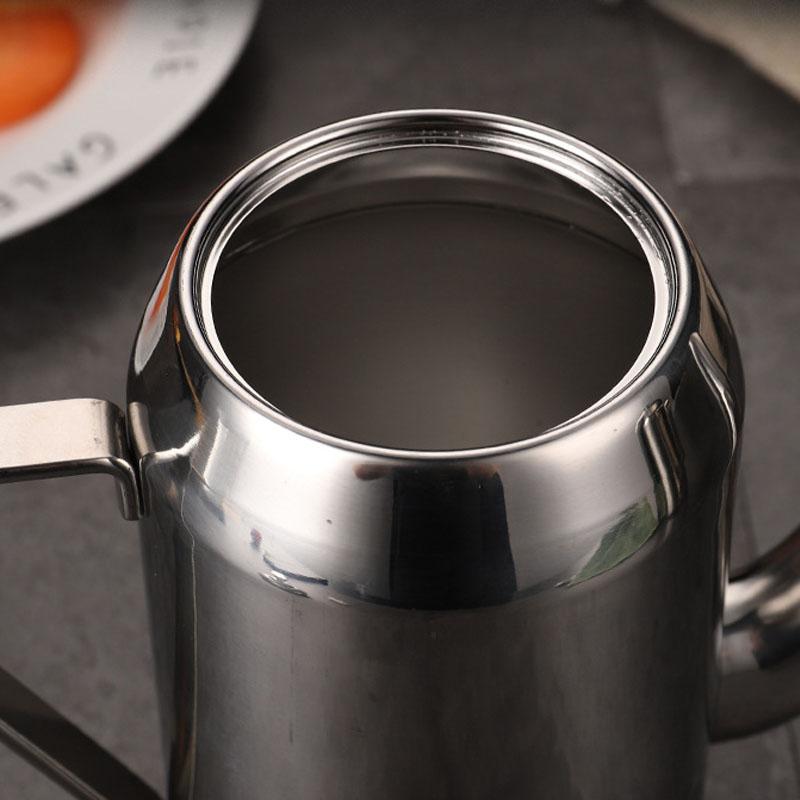 304 Stainless Steel Oil Dispenser Large Capacity Olive Oil Bottle for Kitchen Drip Free Sauce Bottle for Kitchen Cooking
