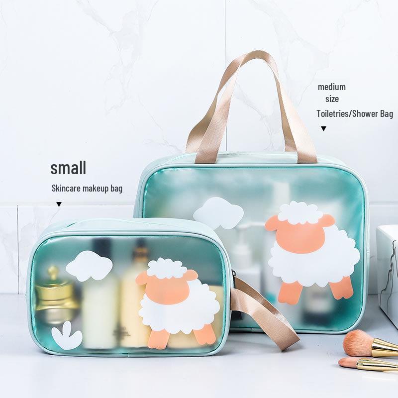 Borsa da Toilette e Trucco Portatile di Grande Capacità per Esterno, Spiaggia, Yoga e Fitness con Separazione Umido-Secco