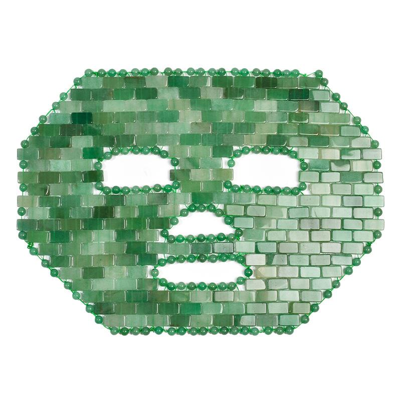 Natural Jade Mask Massager Rose Quartz Cold Therapy Facial SPA Crystal Massage Wrinkle Removal Relax Beauty Skin Care Tool