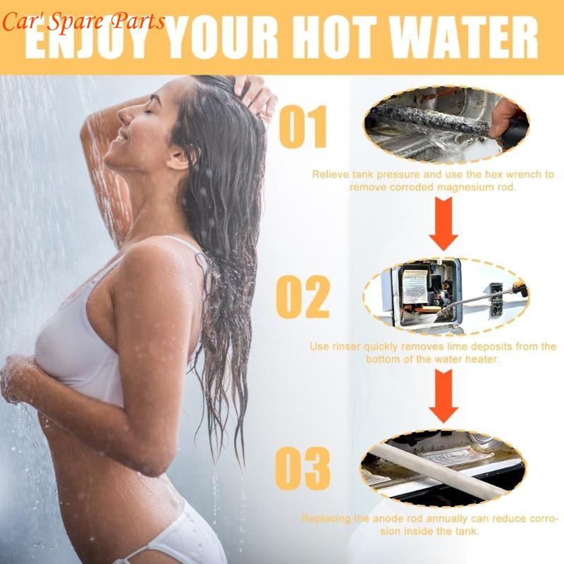 

Y4UA Motorhome Water Heater Maintenance With Magnesium Anode Rods And Flush Wand Suitable For Suburban & Mor Flo Heaters CN