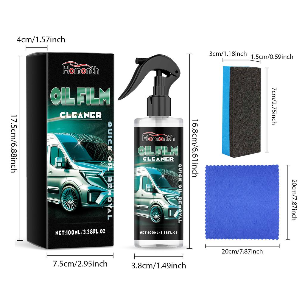 Homonth Car Glass Oil Film Remover Paste Window Grease Water Stain Removal Cleaner Windshield Polisher Stuff Windshield Coating Agent