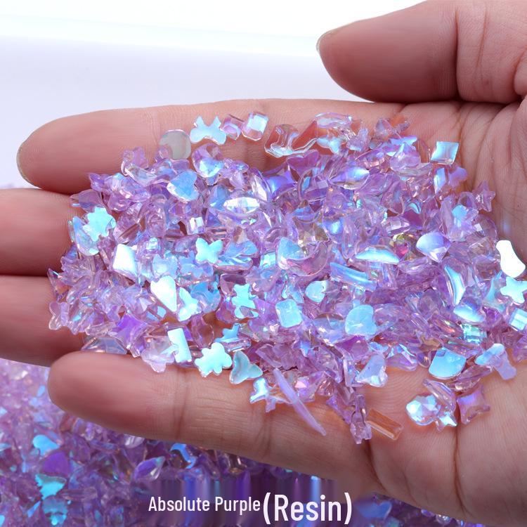 

Аврора Фантом Бриллиантовый Нейл-арт: Лазерный цвет, плоское дно, смешанные неправильные бриллианты, трендовый стиль 2022.