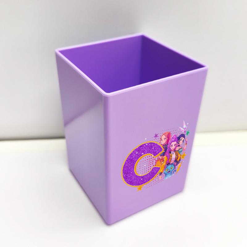 Kpop Demon Hunters Pen Holder Cartoon Anime Pattern Print Office Desk Accessories Boy Girl Stationery Pencil Organize Home Gift