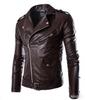 New men's leather jacket trendy men's locomotive leather jacket new large size men's color