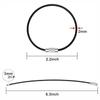 1/25Pcs 2mm Key Ring Loop Black Metal Wire Keychains Large Wire Keychain Cable  Keys and ID Tag