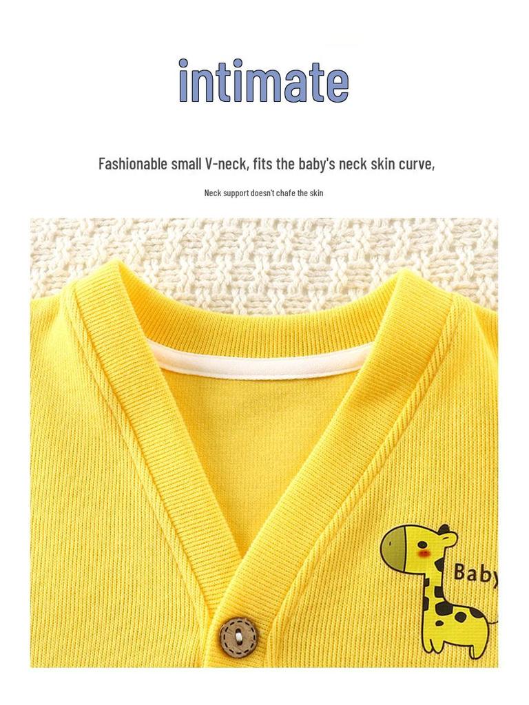 Dziecięcy wiosenny kardigan dzianinowy: Sweter chłopięcy i ubranka niemowlęce dziewczęce