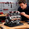 1236 PCS Mechanical Building Block, Engine Model, High Difficulty Assembly Small Particles Blocks, Adult DIY Assembly Toy, Home