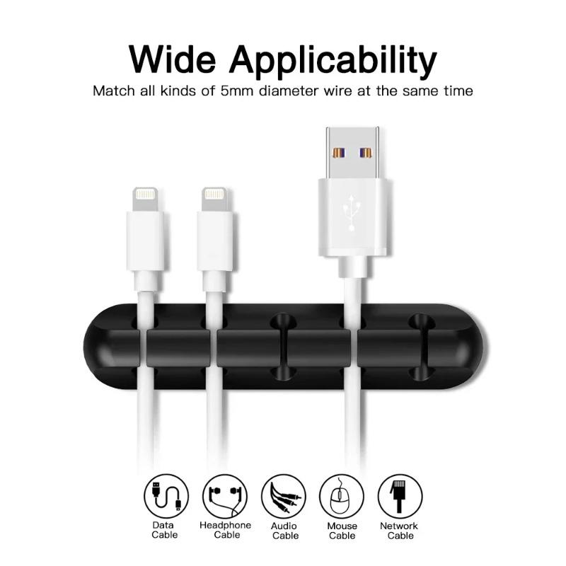 Cable Organizer Desktop Charging Cord Manager Wire Protector Storage Desktop Accessory Neat Tidy Convenient Portable