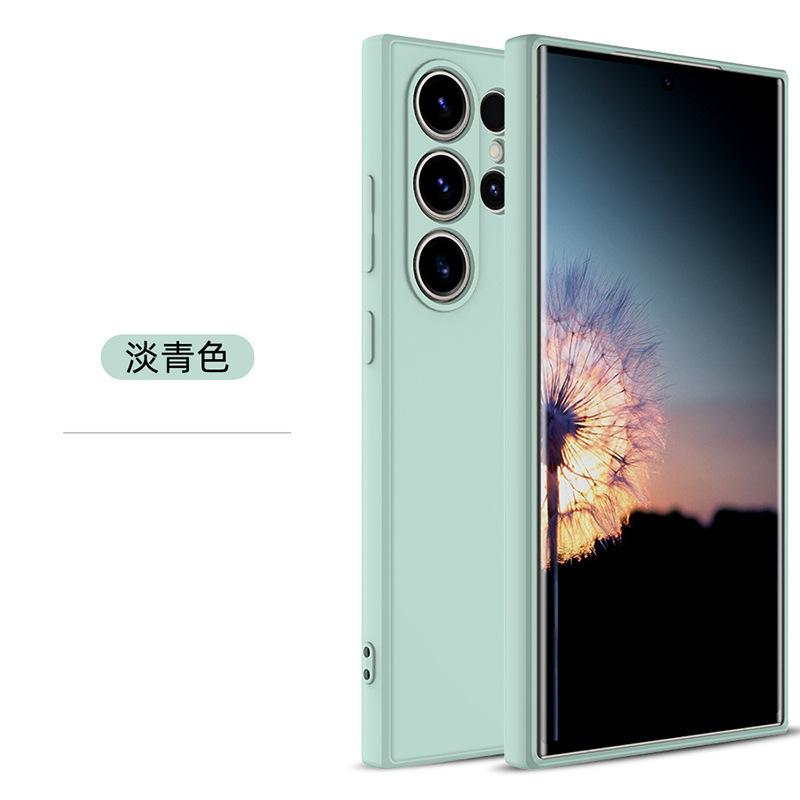 Applicable to Samsung S25Ultra mobile phone case ultra-thin matte skin feeling liquid tpu soft Note20 all-inclusive S24plus