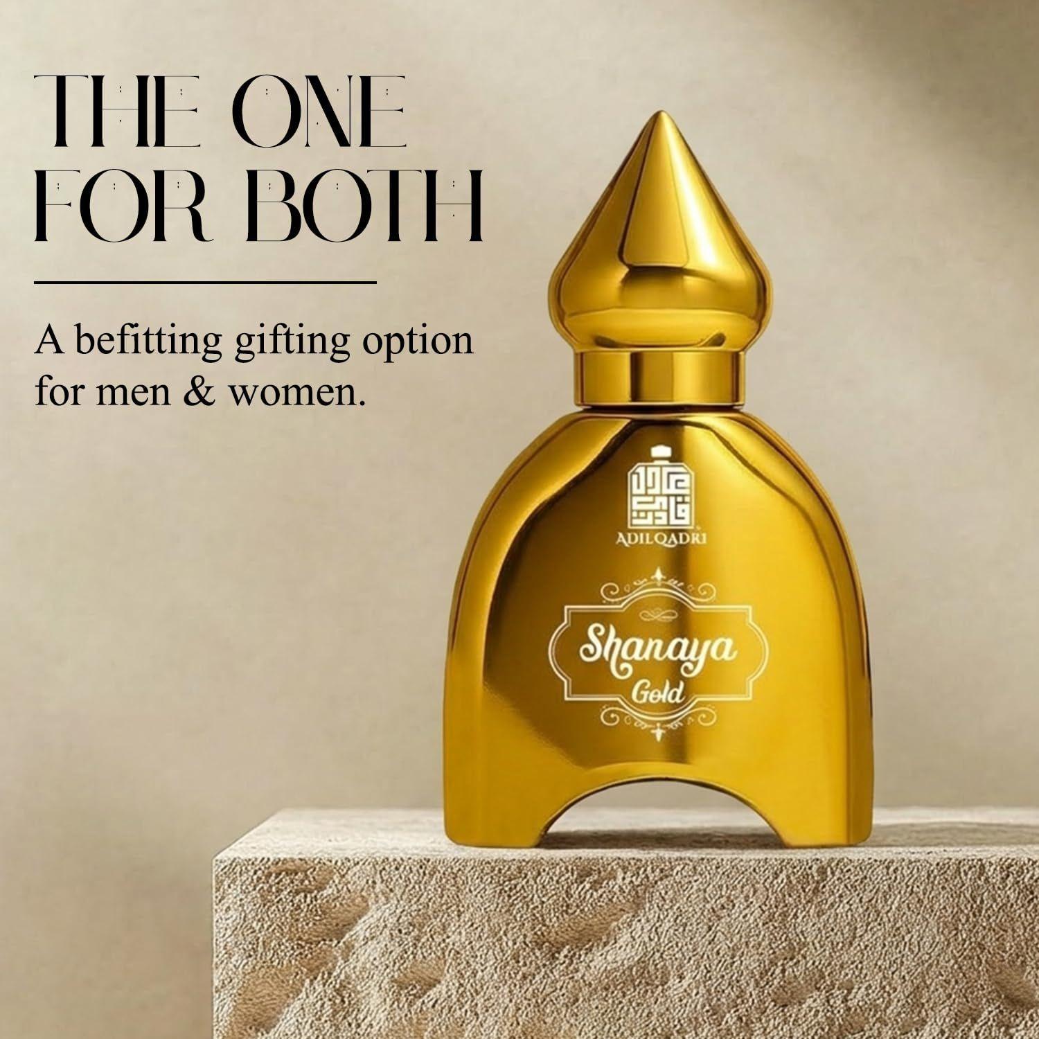 Adilqadri Shanaya Gold Gourmand Fragrance Attar for Men and Wome 10ml