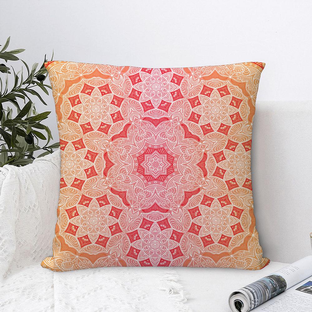 Mandala Bohemian Ethnic Pillow Case Plush Fabric Soft Pillowcase Double Sided Print Sofa Cushion Cover Throw Pillow Cover