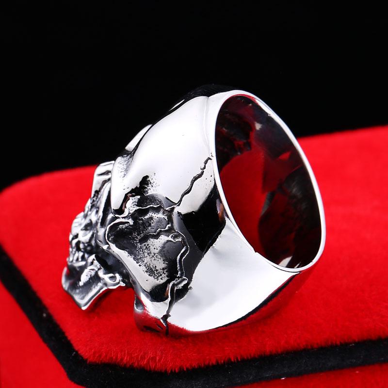 Titanium Steel Men's Domineering Punk Skull Ring