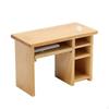 Cute Miniature Wooden Computer Desk with Mouse And Keyboard, 1:12 Scale Dollhouse Accessories Model