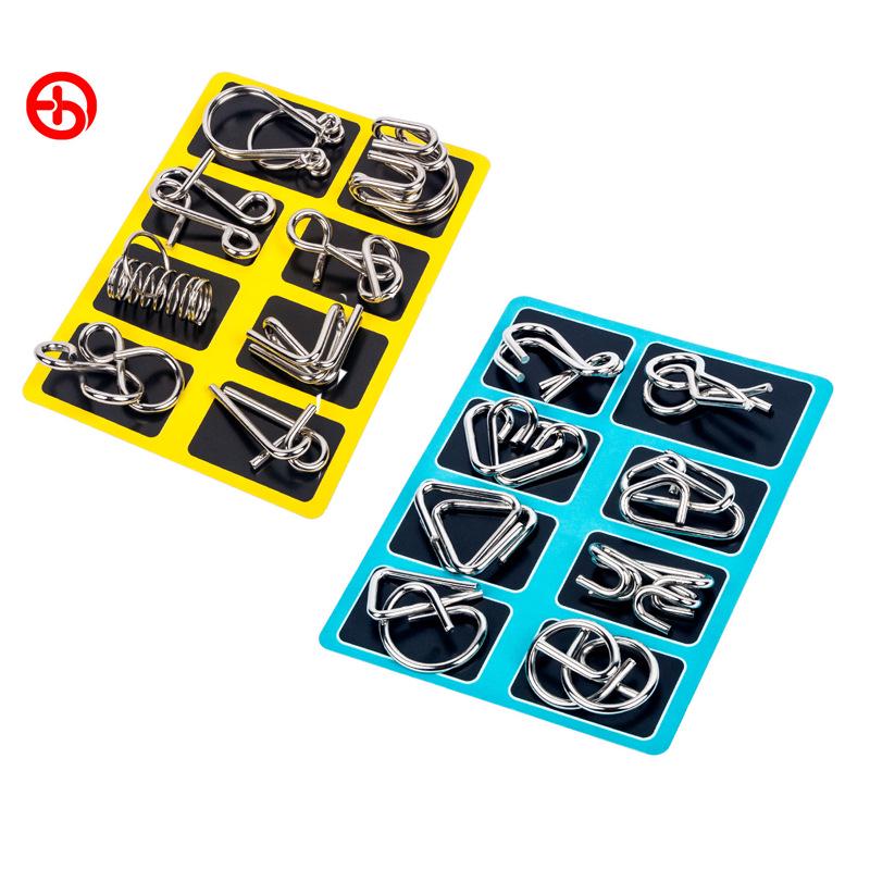Science Area Kindergarten Interlocking Ring Puzzle - Nine Rings Teaching Aid for Middle Class Activities