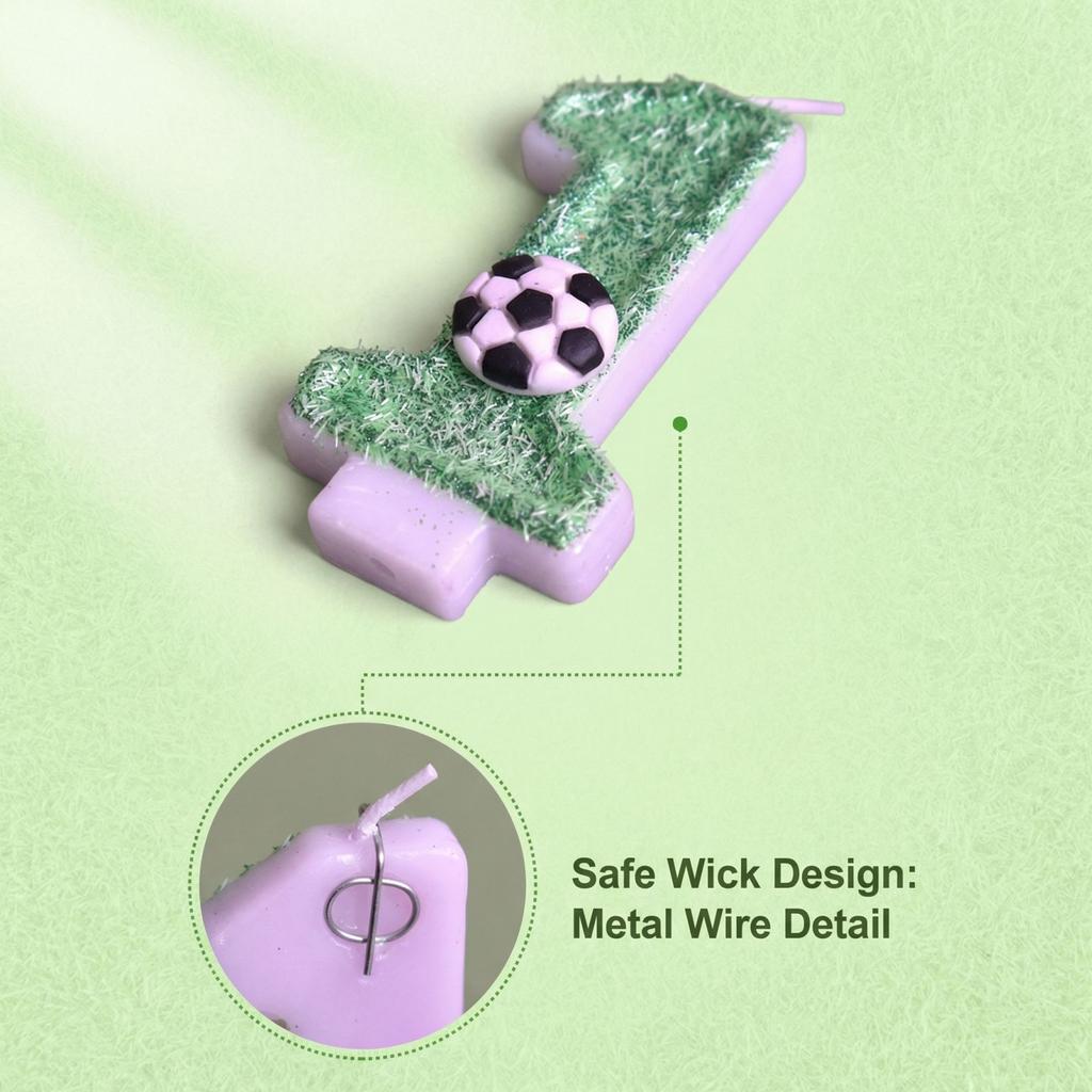 Creative Football Digital Birthday Candles