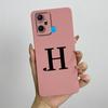 For Infinix Smart 6 Plus Case Infinix Smart6 Plus Phone Case X6823C Cute Initial Letters Square Soft Silicone Back Cover Fundas