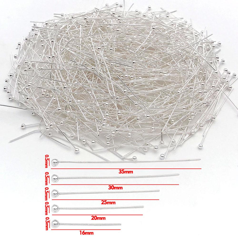 

Позолочений мідний кульковий пін, який зберігає колір, підвіска-шарм з круглою головкою для DIY ювелірних аксесуарів 0.5x30mm Ball Pin Round Head - 0.08g