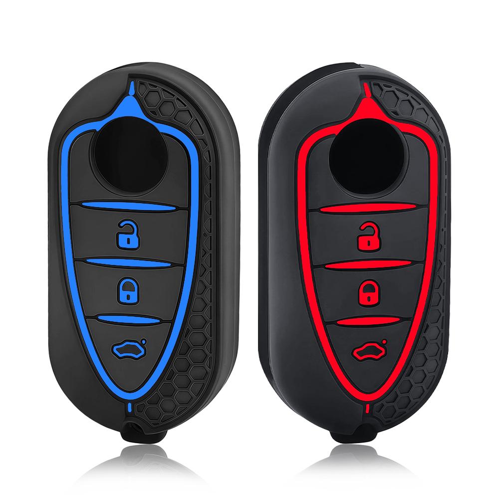 Silicone Key Cover Holder For Alfa Romeo Giulietta Myth Junior 4C Romeo Mito Myth 159 Gto Gta Car Remote Control Car Accessories