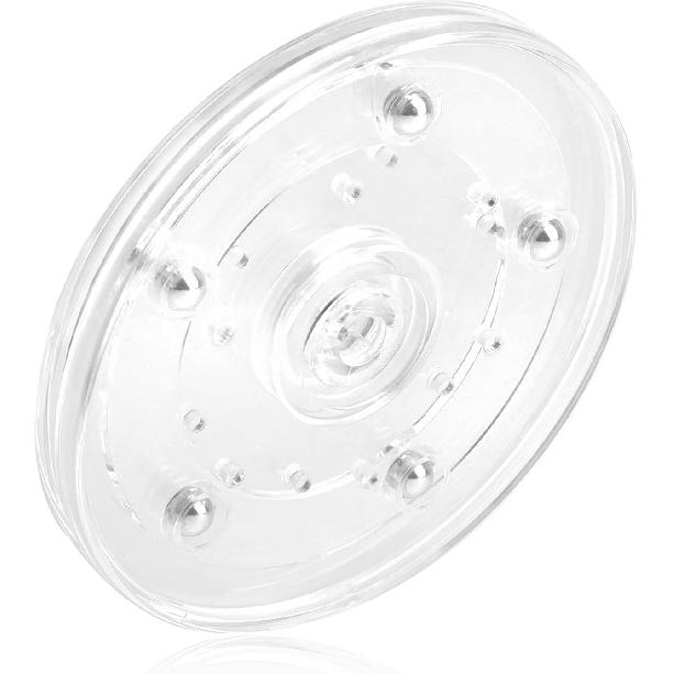 4 Inch Turntable Acrylic Mini Turntable Organizer, Cookie Turntable Clear Ball Bearing Rotating Tray Small Turntable for Table Rack Computer Monitor