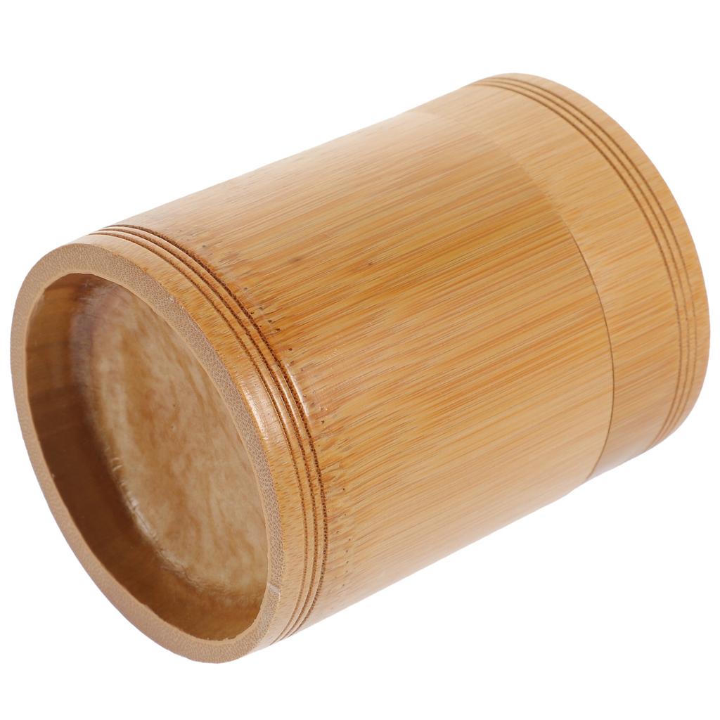 Bamboo Tea Canister M Size Portable Airtight Storage Tank for Loose Tea Coffee Beans Dry Food Kitchen Organization Seal Box