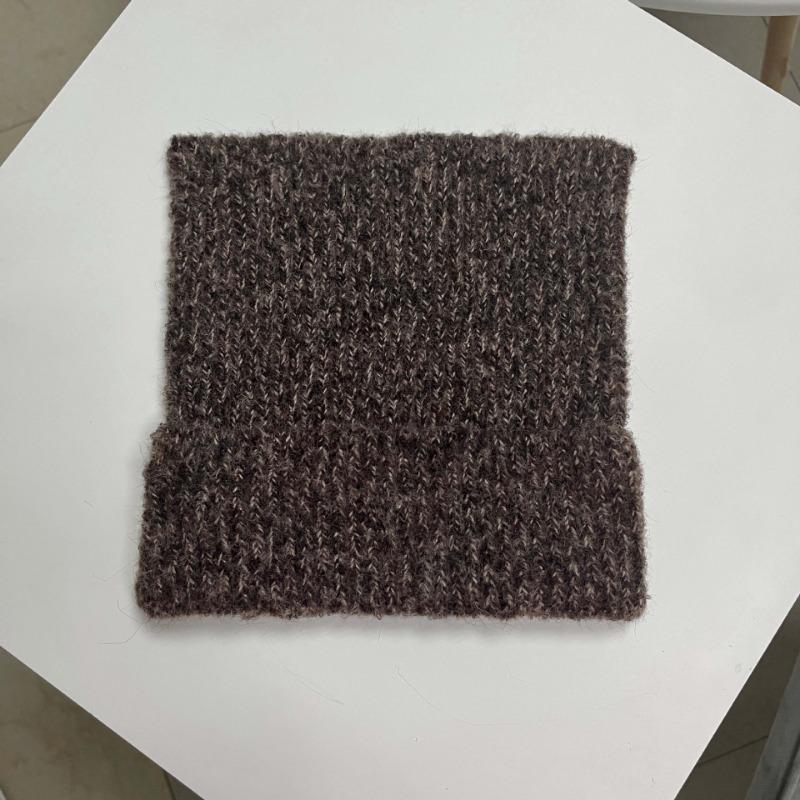 

Homemade raccoon wool blended versatile warm knitted hat women s winter personalized wool hat unisex cold hat tide