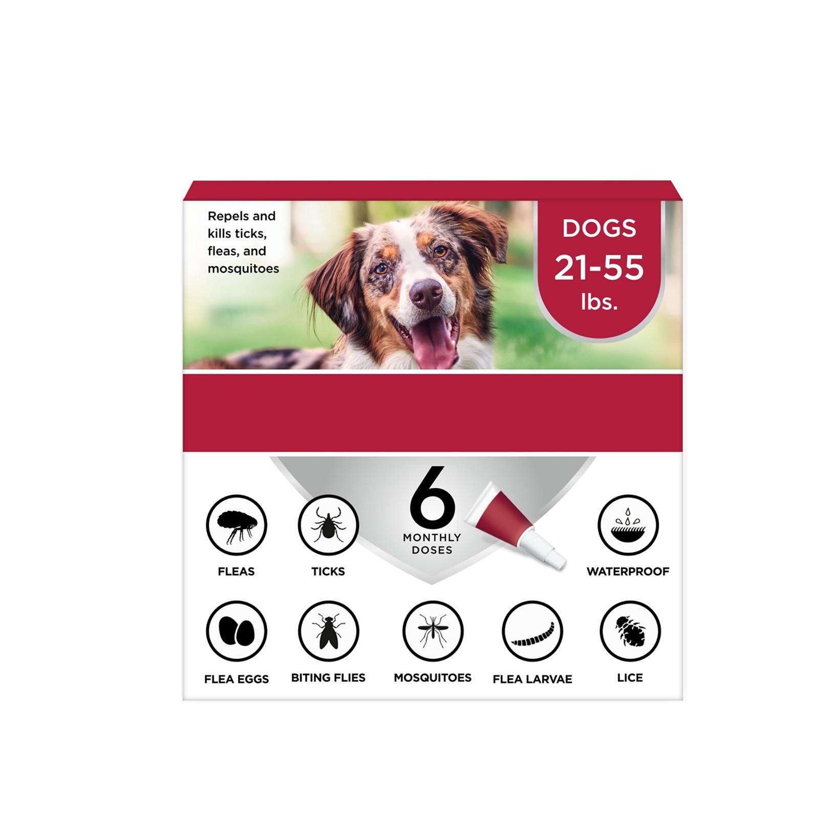 

Ежемесячное профилактическое средство от блох и клещей для крупных собак 55 лет и старше 4 мл One Size