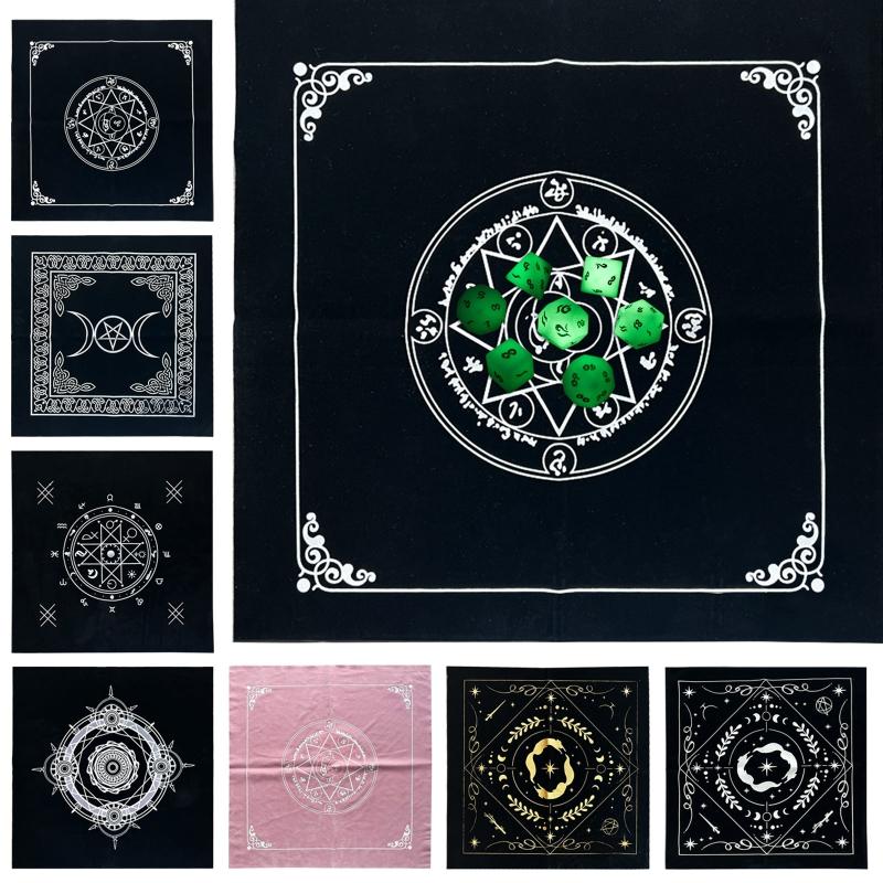 Square Flannel Tarot Altar Cloth Card Board Game Astrology for Oracle Card Pad Table Cover Card Mat Divination Tableclot