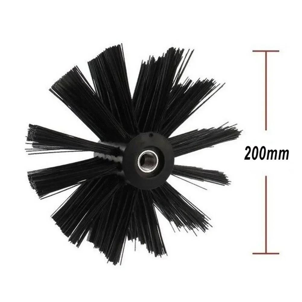 

200mm Chimney Brush Rotary Dryer Vent Cleaning Brush Bristle Head Rod For Chimney Dryer Pipe Fireplace Inner Wall Cleaning Tool China Mainland